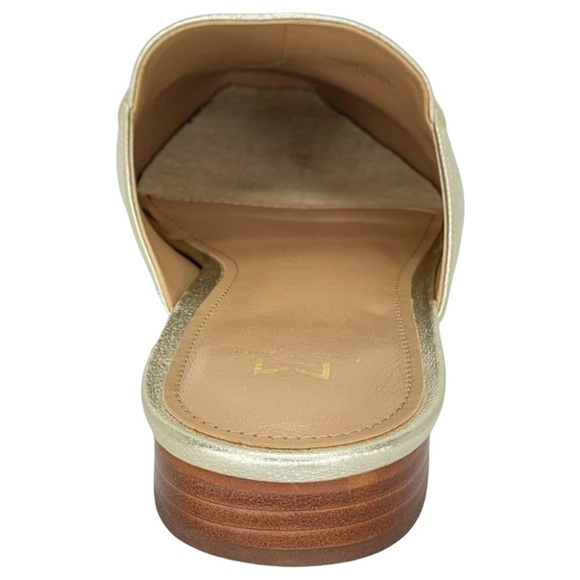 Marc Fisher LTD Pam Gold Leather Metallic Leather Womens Flat Mules Size 6M - Picture 9 of 16